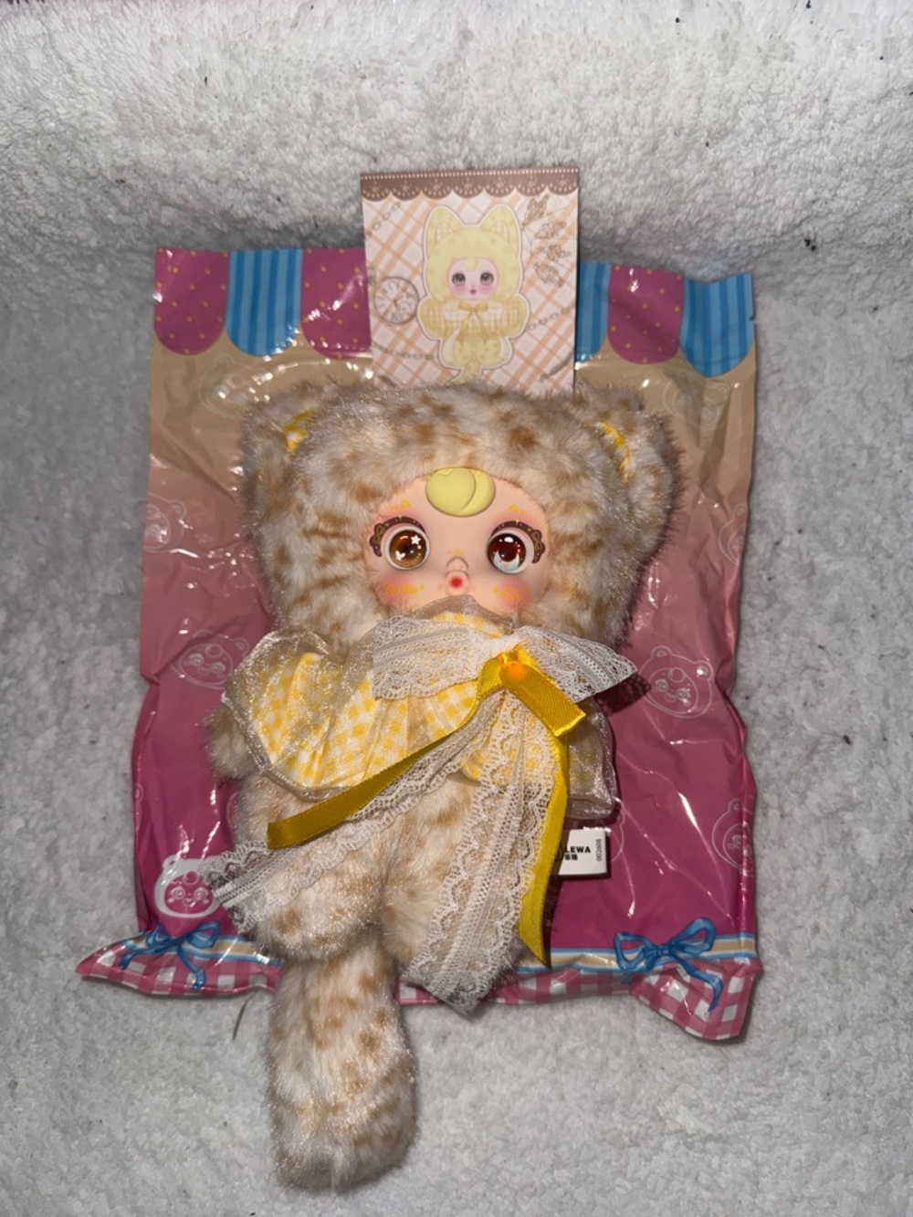 Yumi Heartbeat Plan Cute Plush Doll in Yellow Lace Outfit